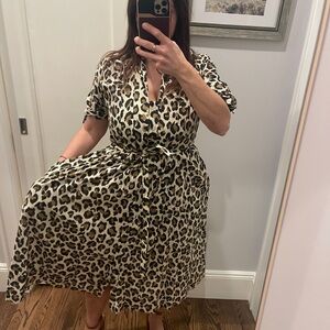 Zara Animal Print Midi Dress